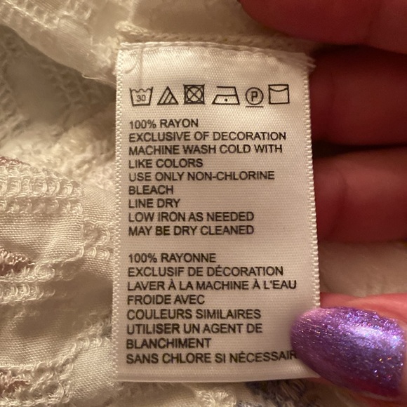 Ecote (Urban Outfitters) Embroidered Flowy Cropped Tank Top Size S - Picture 9 of 10